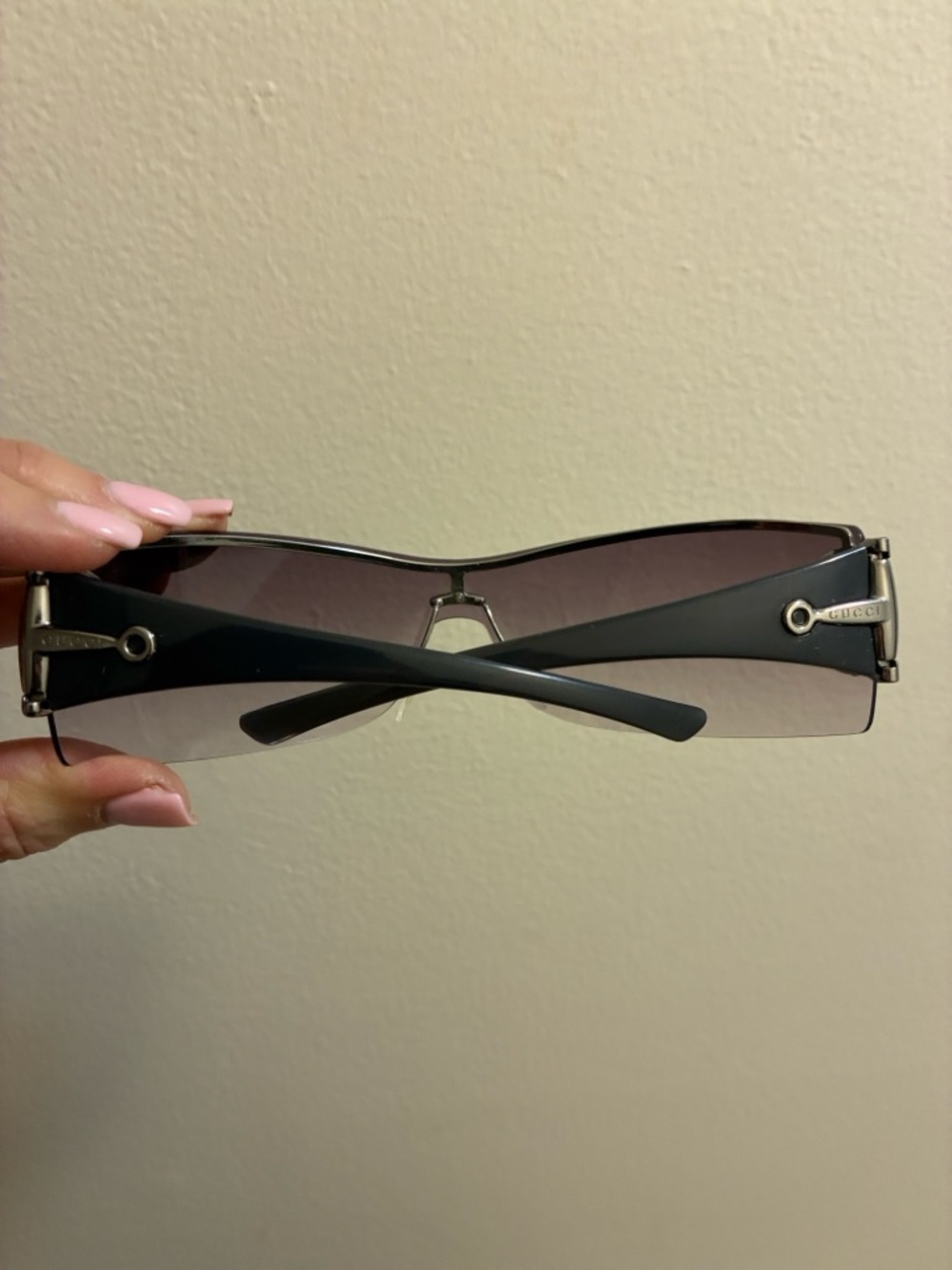 Gucci black Rimless Gradient Sunglasses - Women Accessories